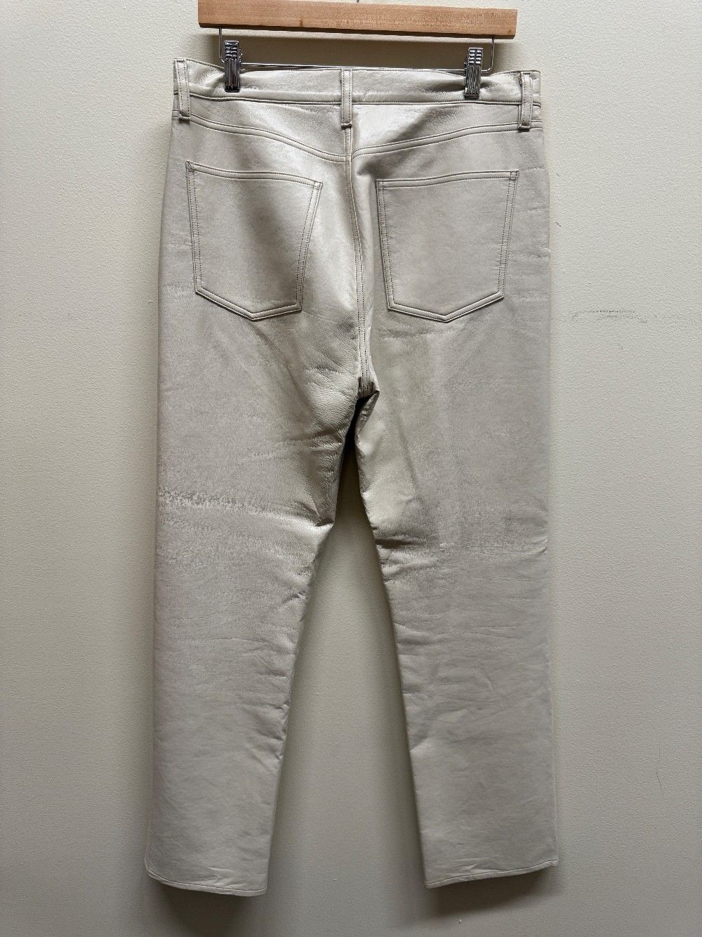 Agolde straight leg leather pants