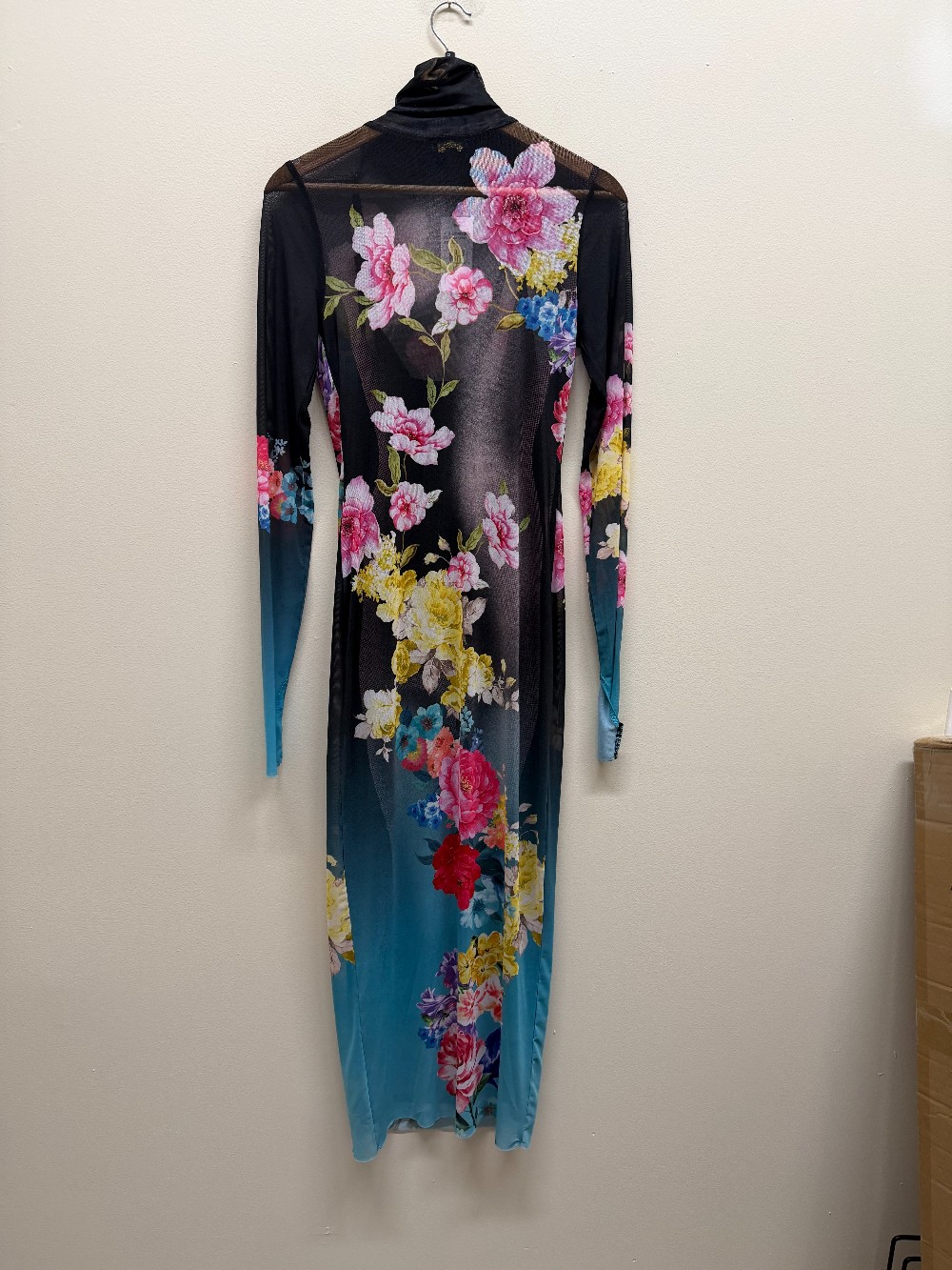AFRM long sleeve sheer printed dress