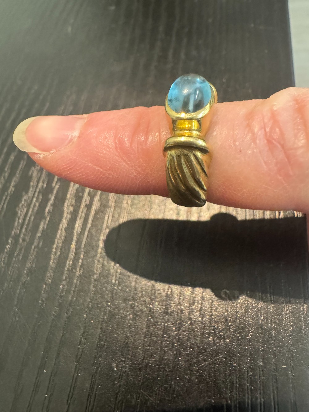 vintage caviar ring yellow gold