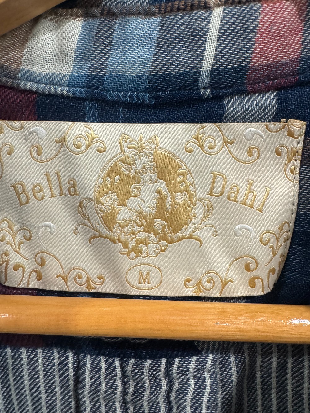 Bella Dahl cotton button down plaid shirt