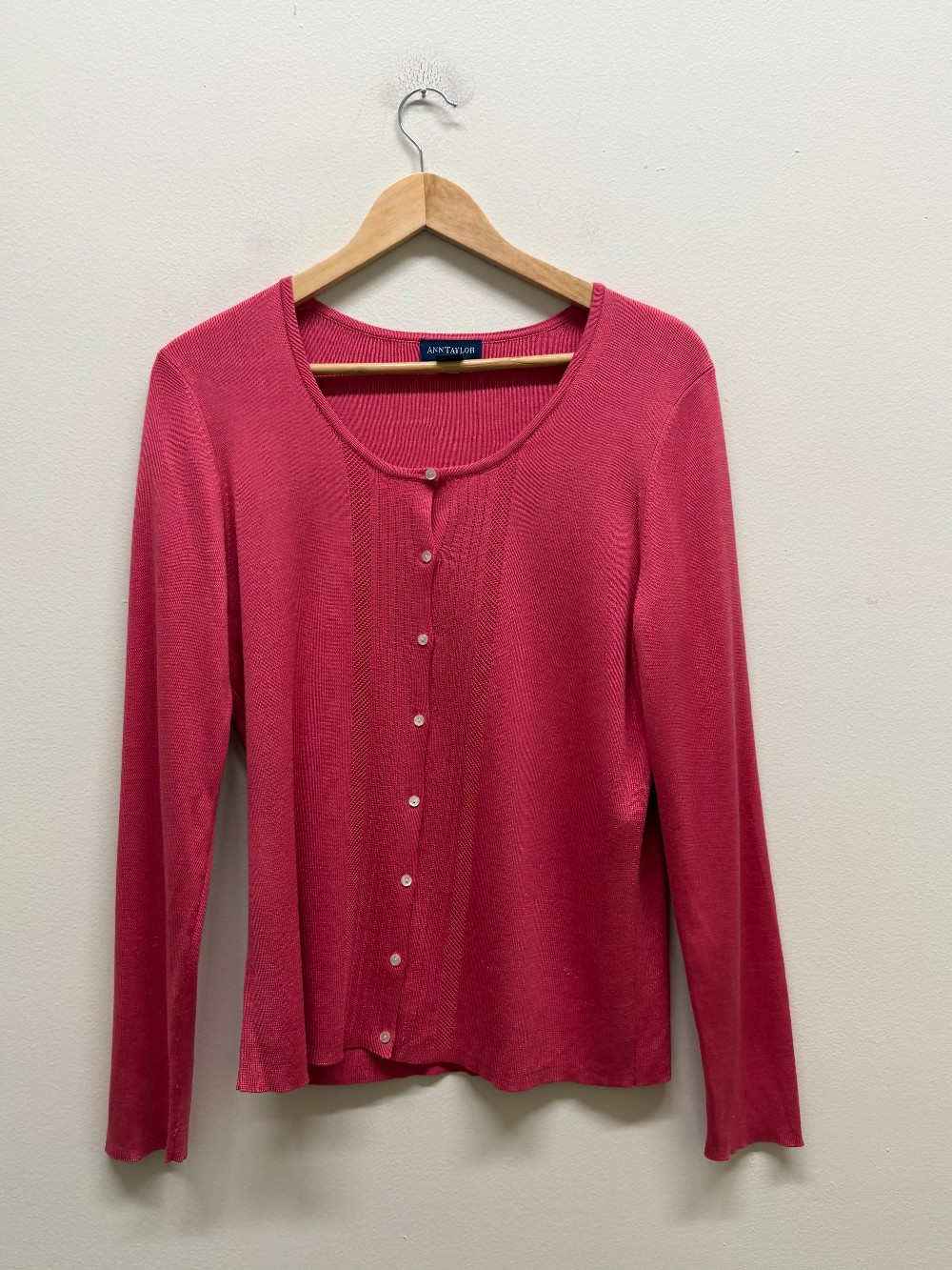 Ann Taylor silk button cardigan AS IS