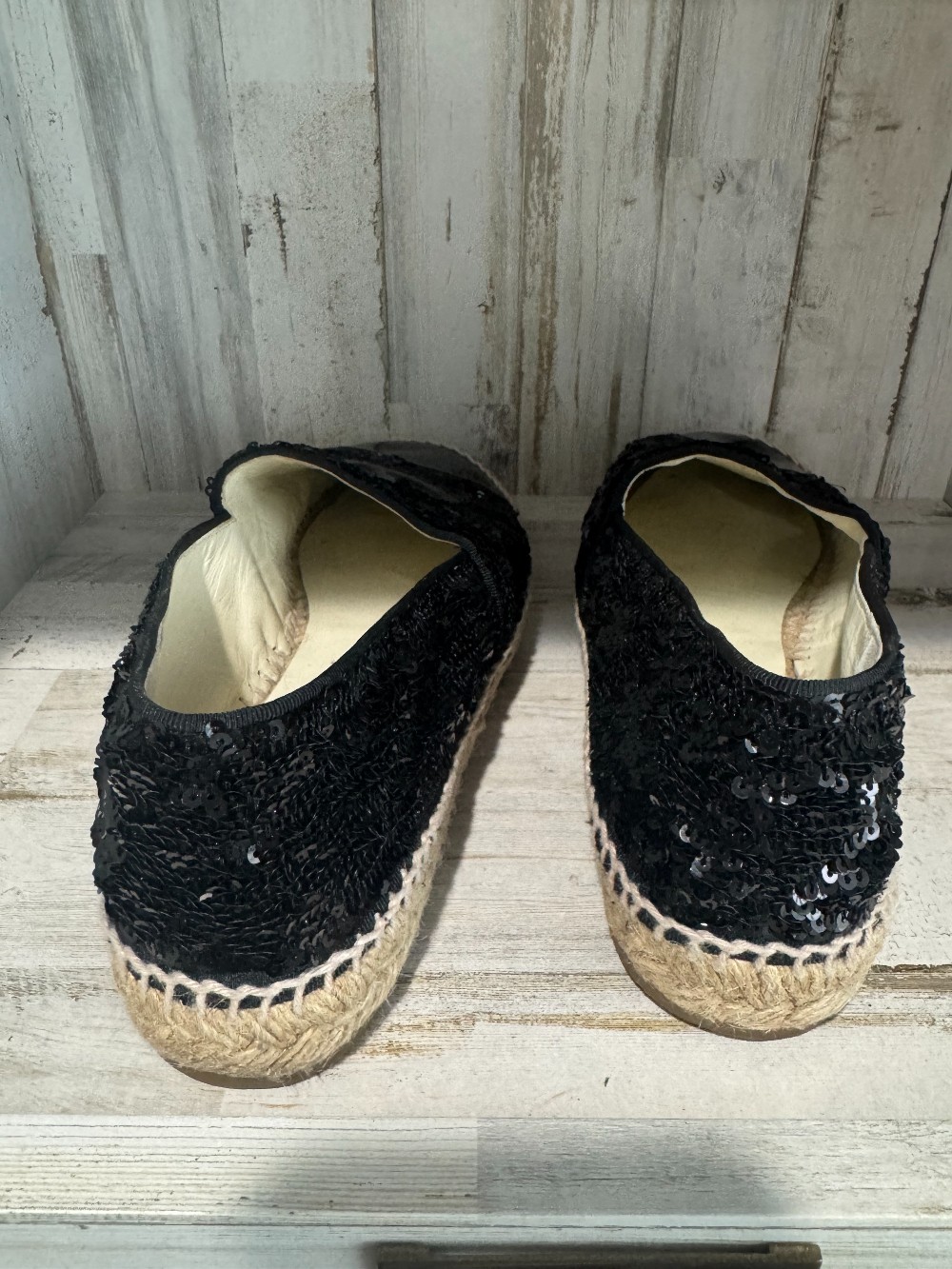 Chanel tweed patent sequin goatskin espadrille