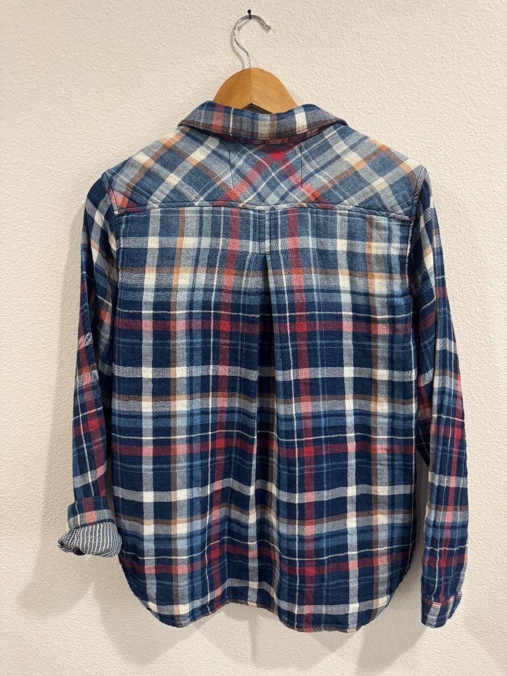 Bella Dahl cotton button down plaid shirt