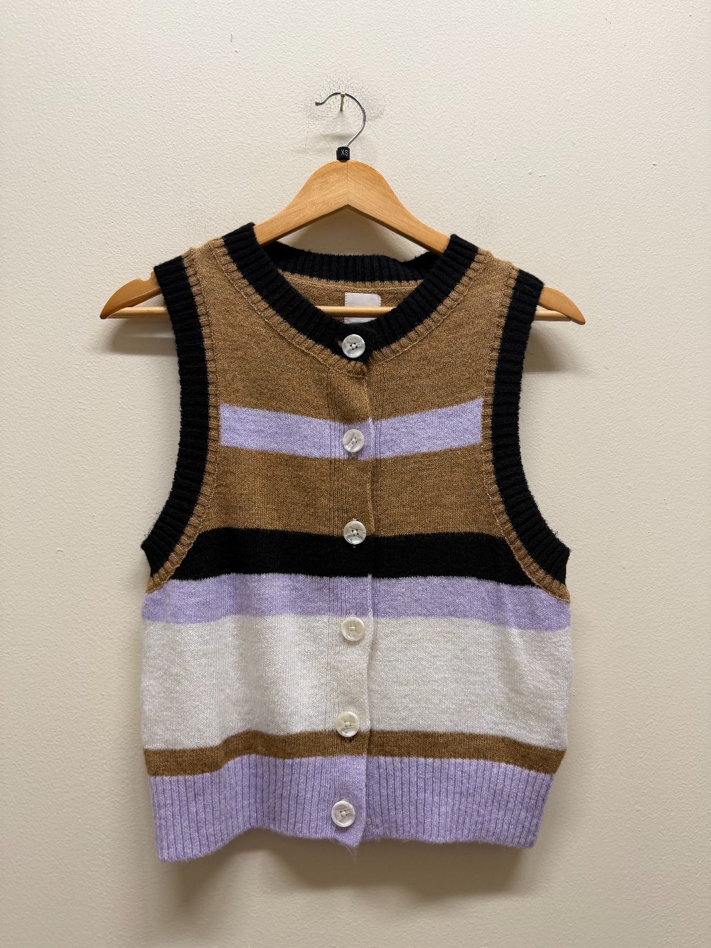 Maeve sleeveless button down vest