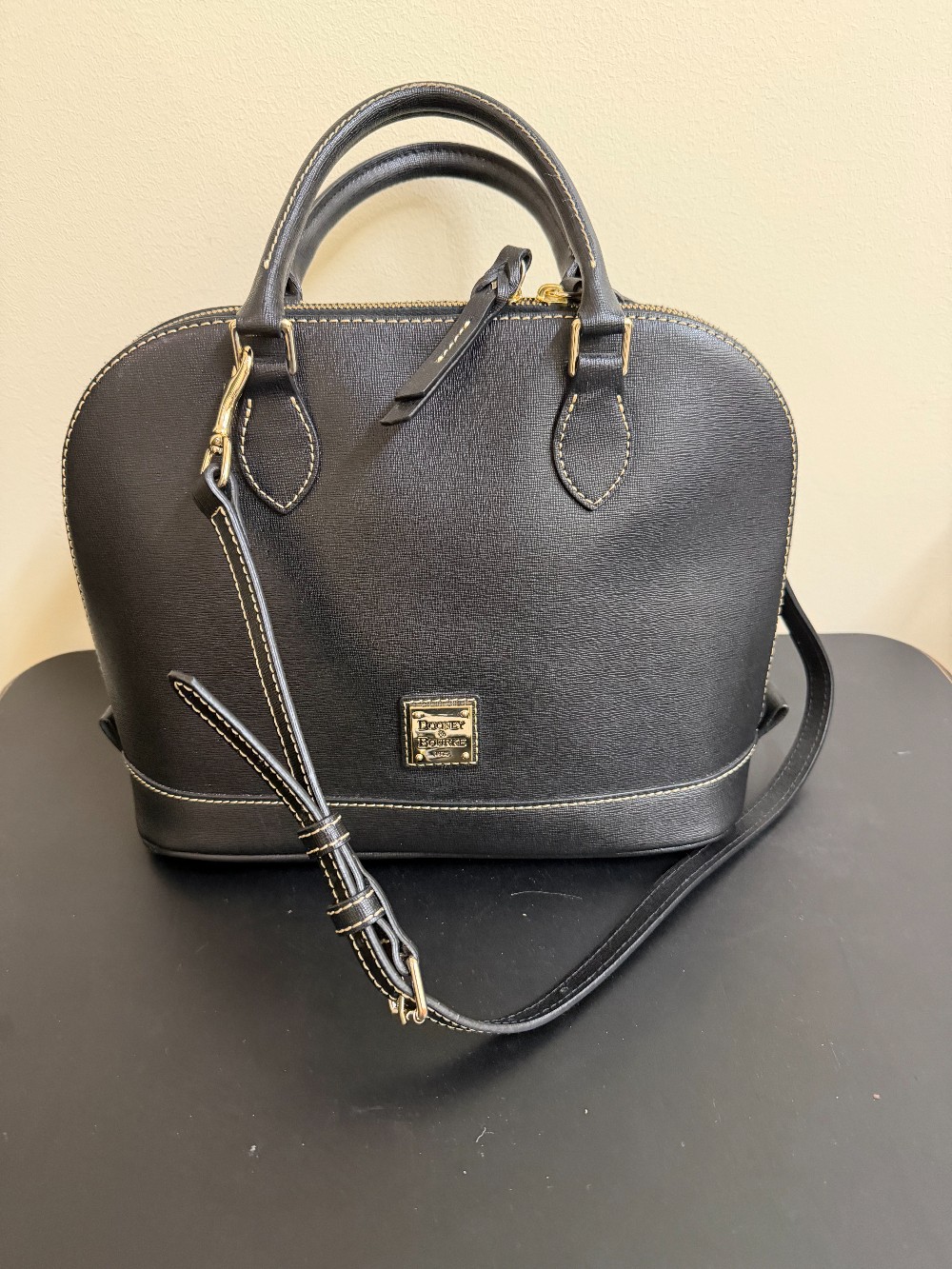 Dooney & Burke Saffiano leather zip zip satchel