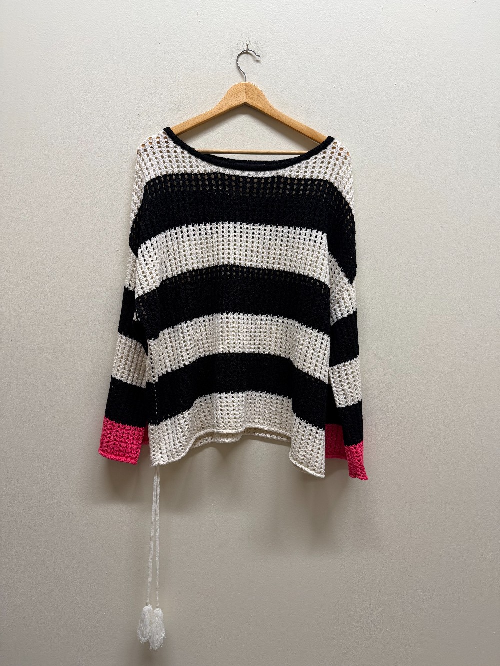 APNY crochet striped sweater