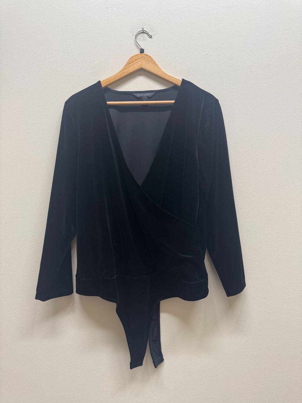 Banana Republic velvet wrap bodysuit