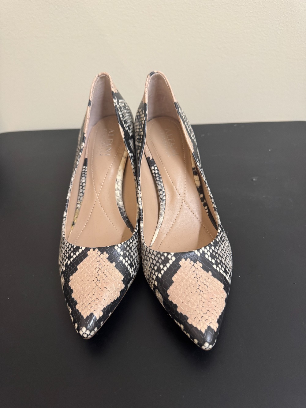 Alfani snakeskin heel