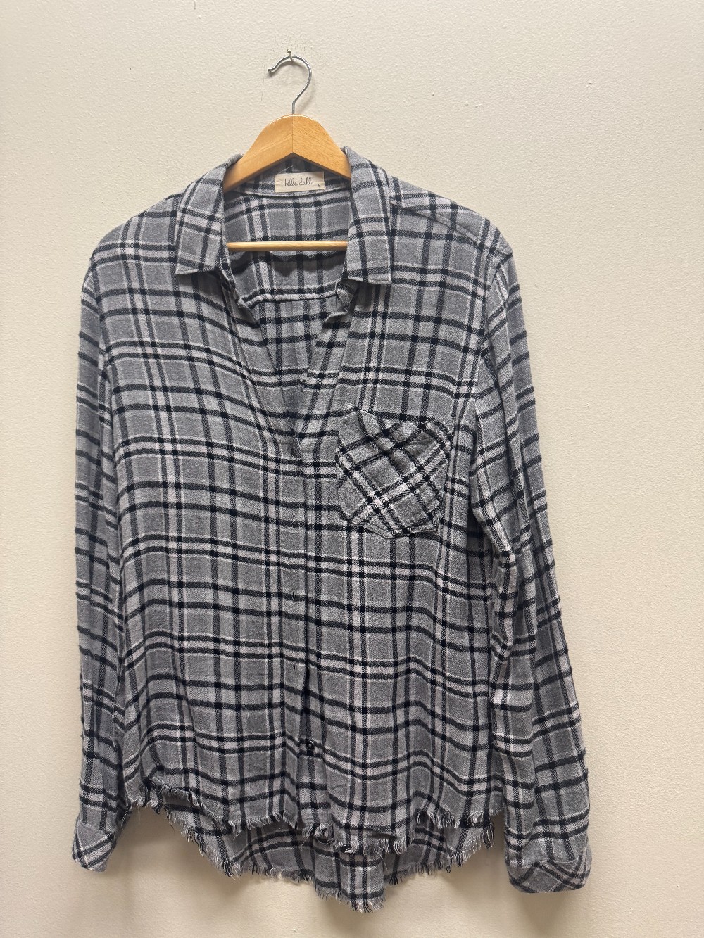 Bella Dahl plaid flannel button down shirt