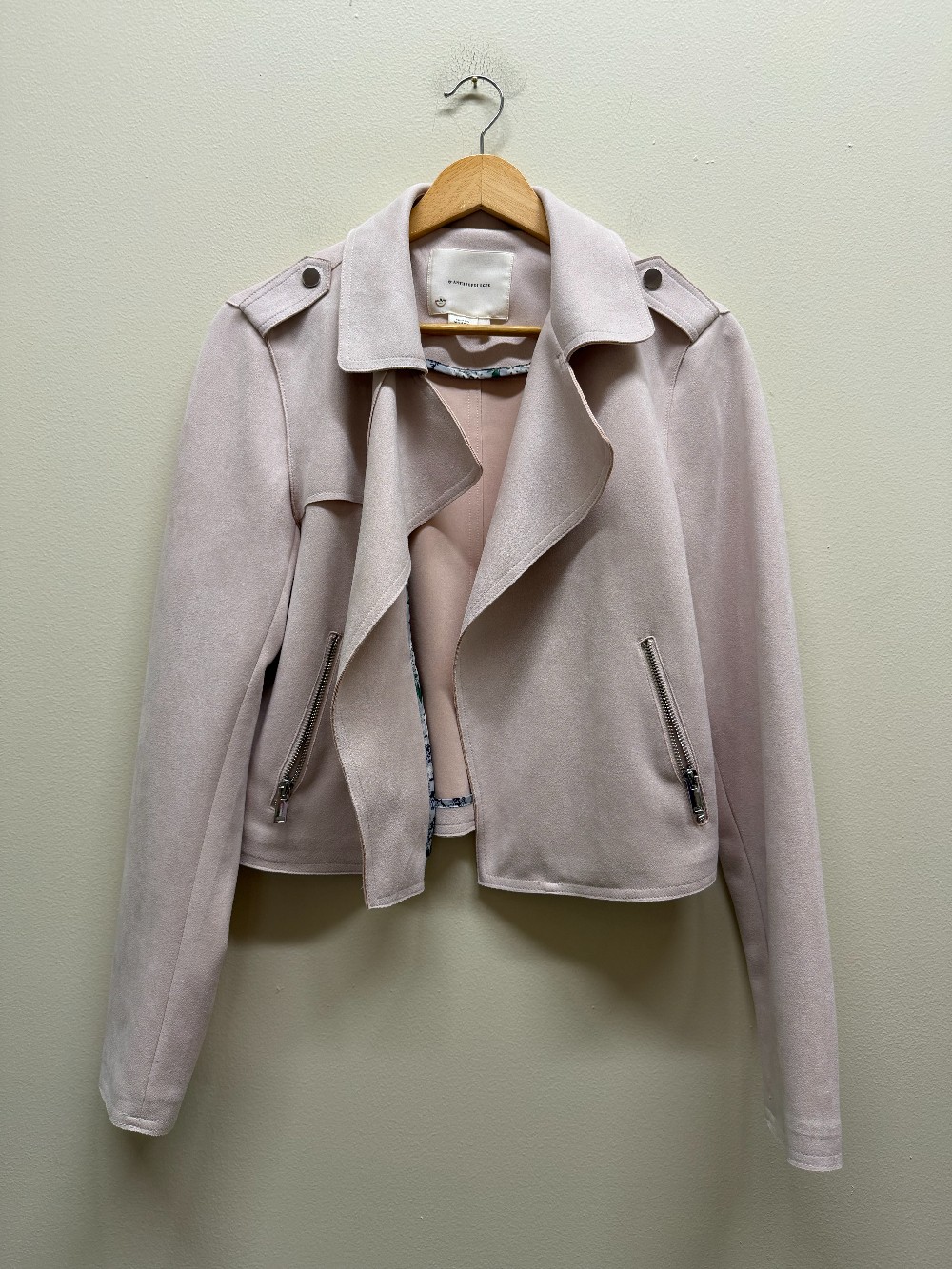Anthropologie suede bomber jacket