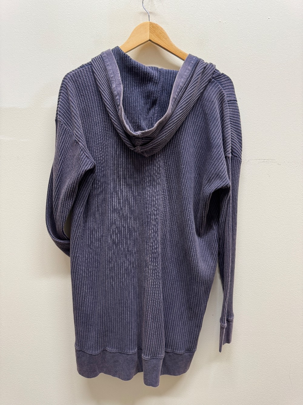 JJill button down hooded duster