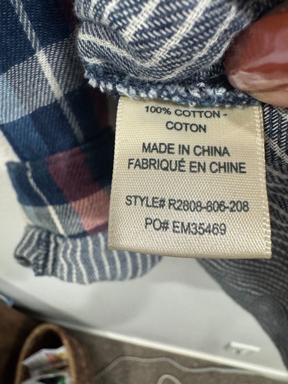 Bella Dahl cotton button down plaid shirt