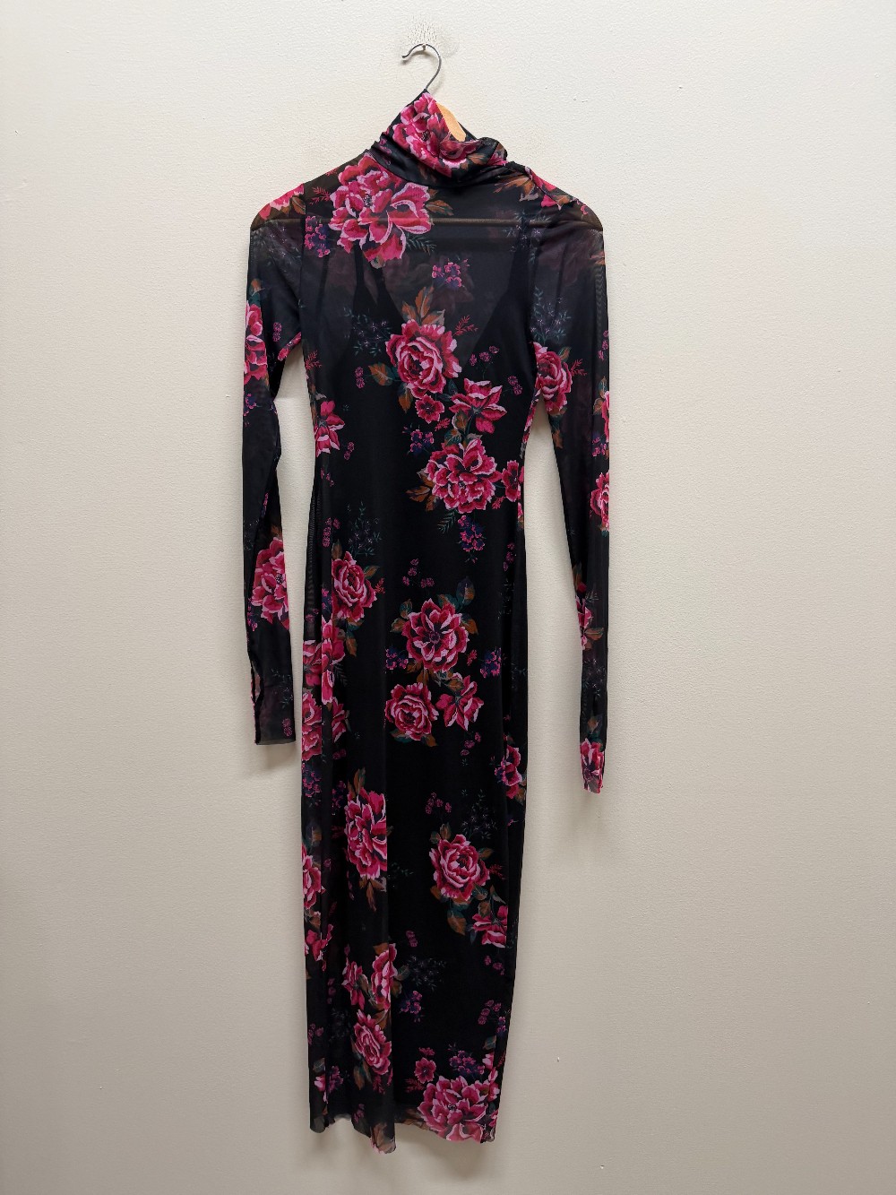 AFRM long sleeve sheer maxi dress
