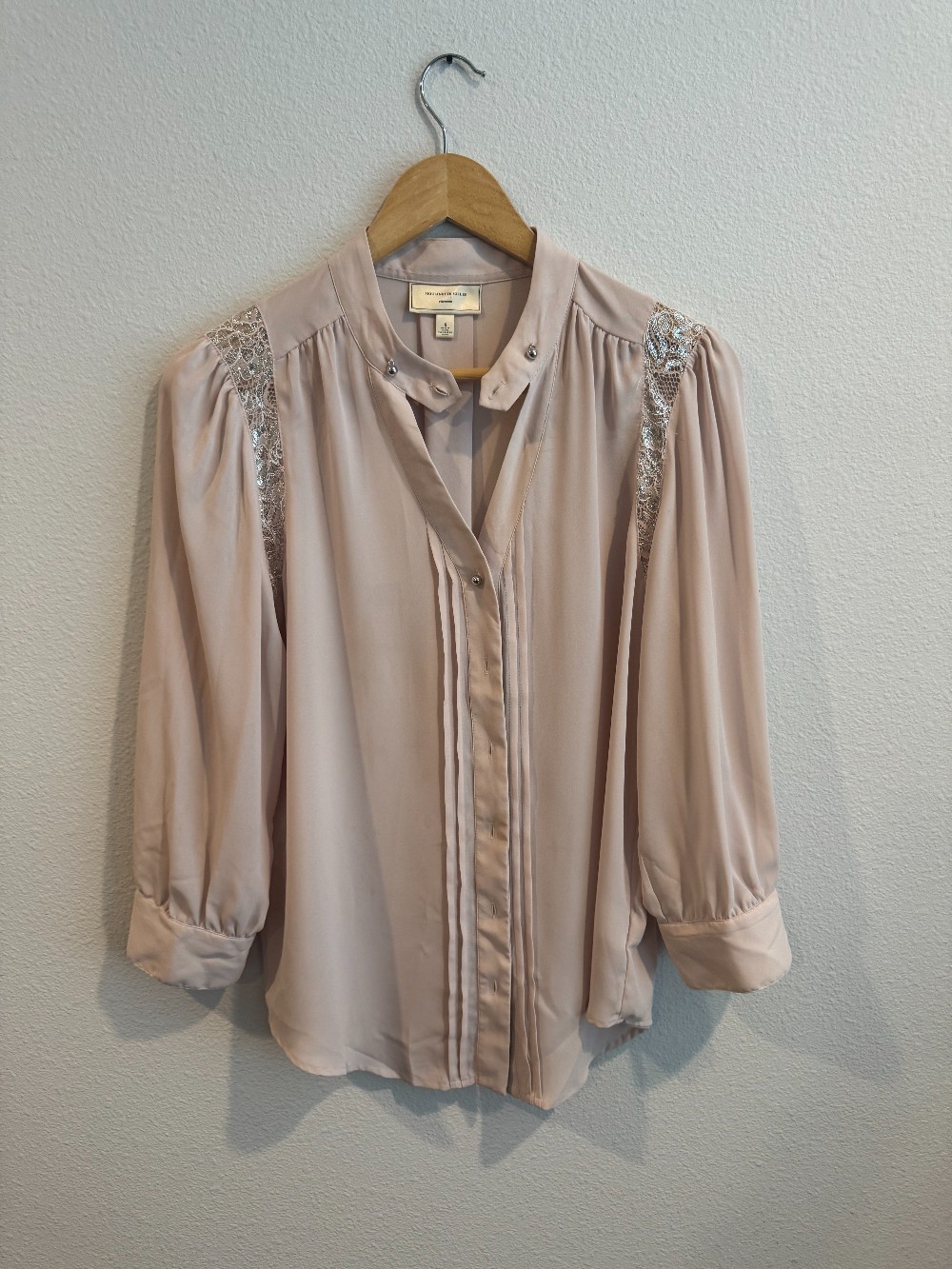 Anthropologie silk button blouse