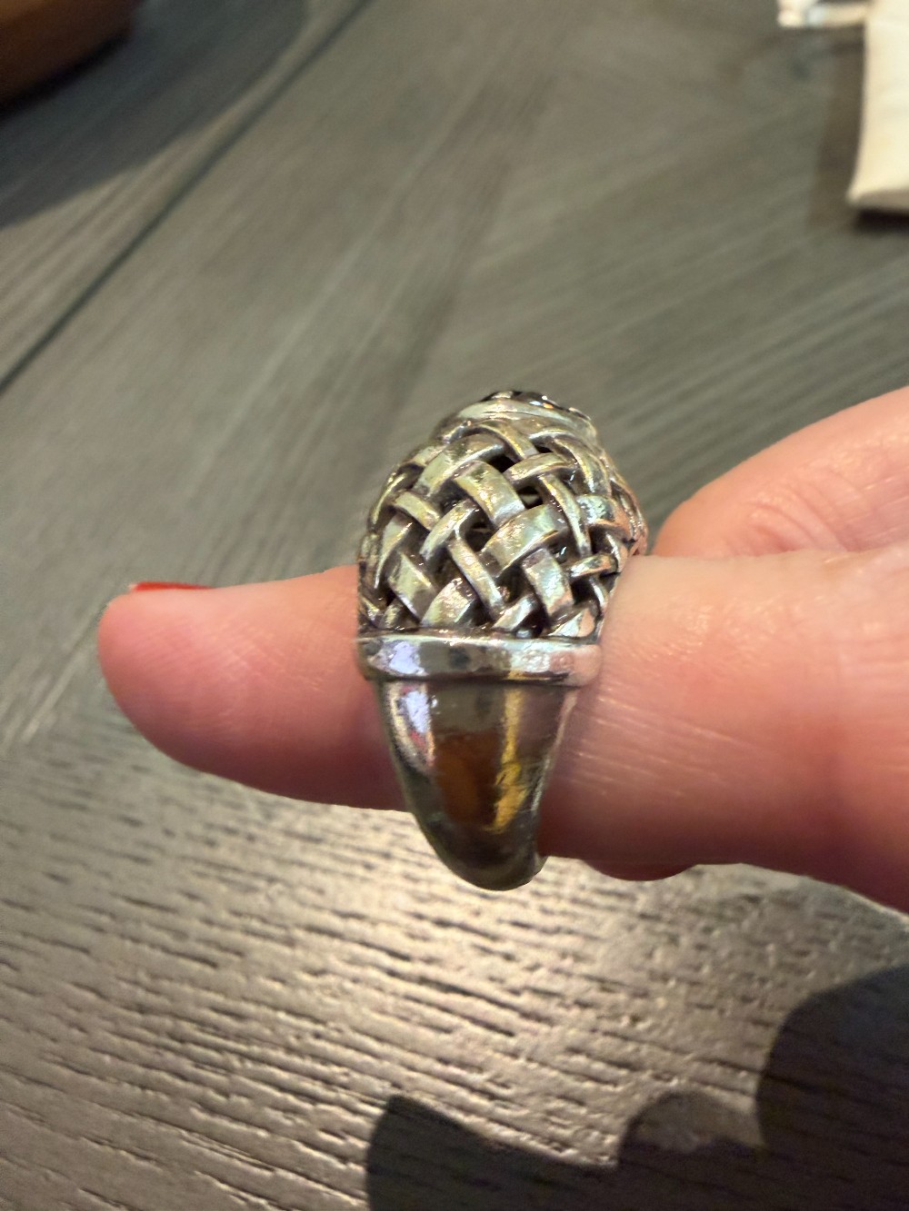 Brighton Cafe de Paris sterling silver ring with gemstone