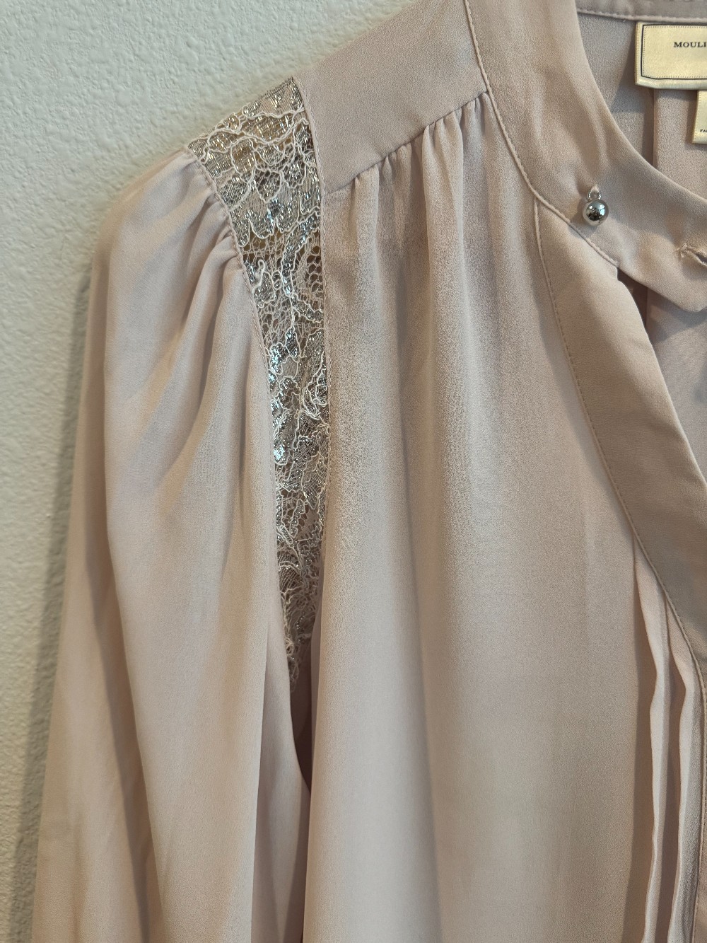 Anthropologie silk button blouse