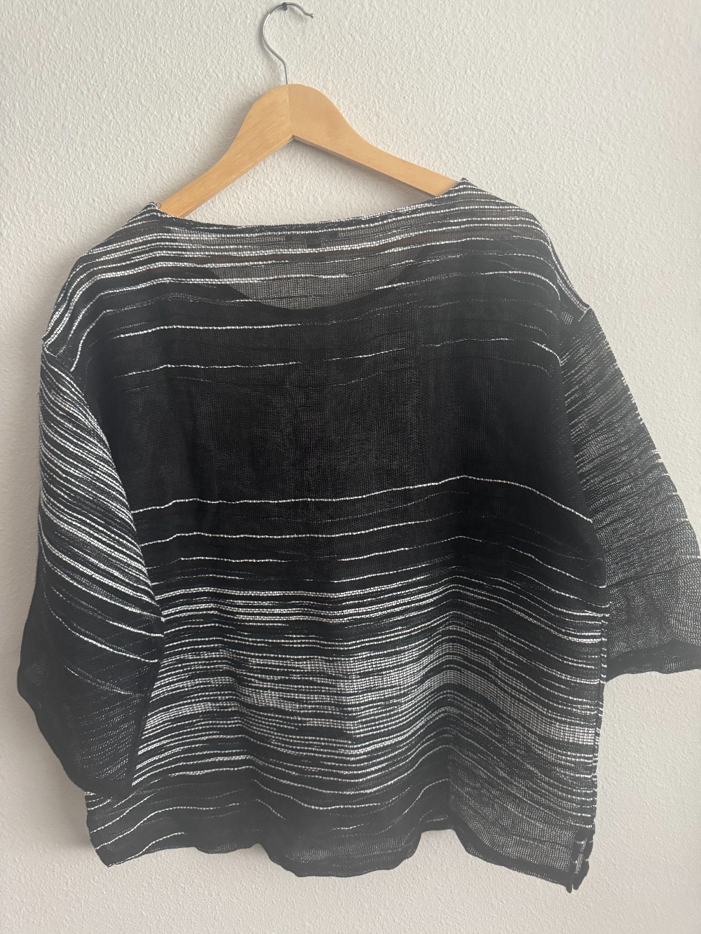 Eileen Fisher linen blend sheer sweater
