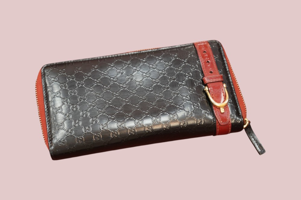 Microguccissima Zip Around Wallet