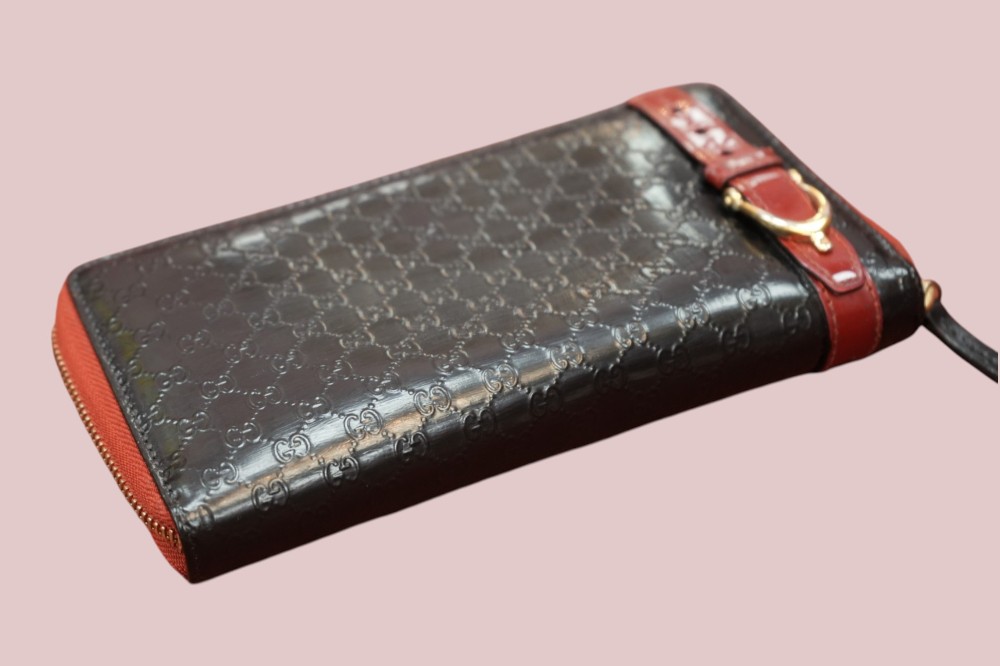 Microguccissima Zip Around Wallet