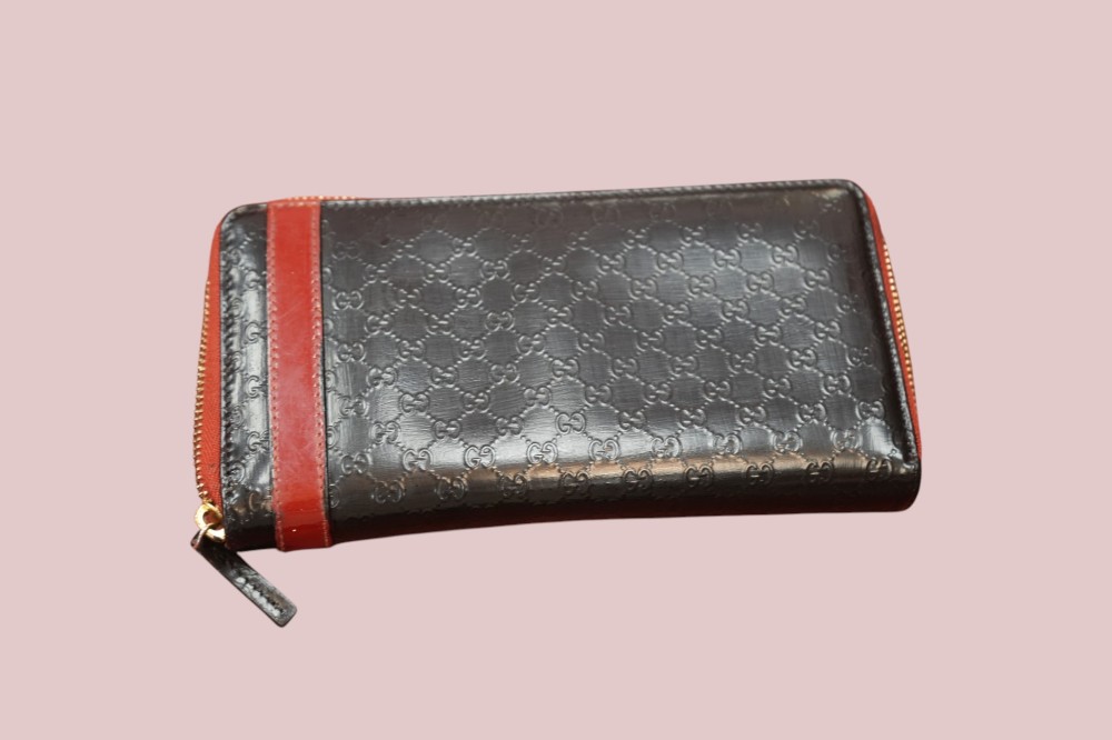 Microguccissima Zip Around Wallet