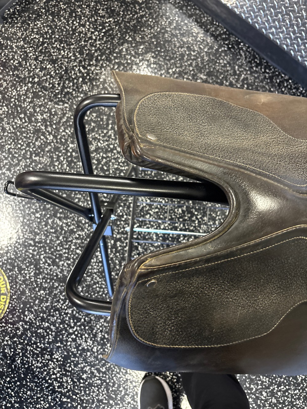 Black flat saddle seat Saddle