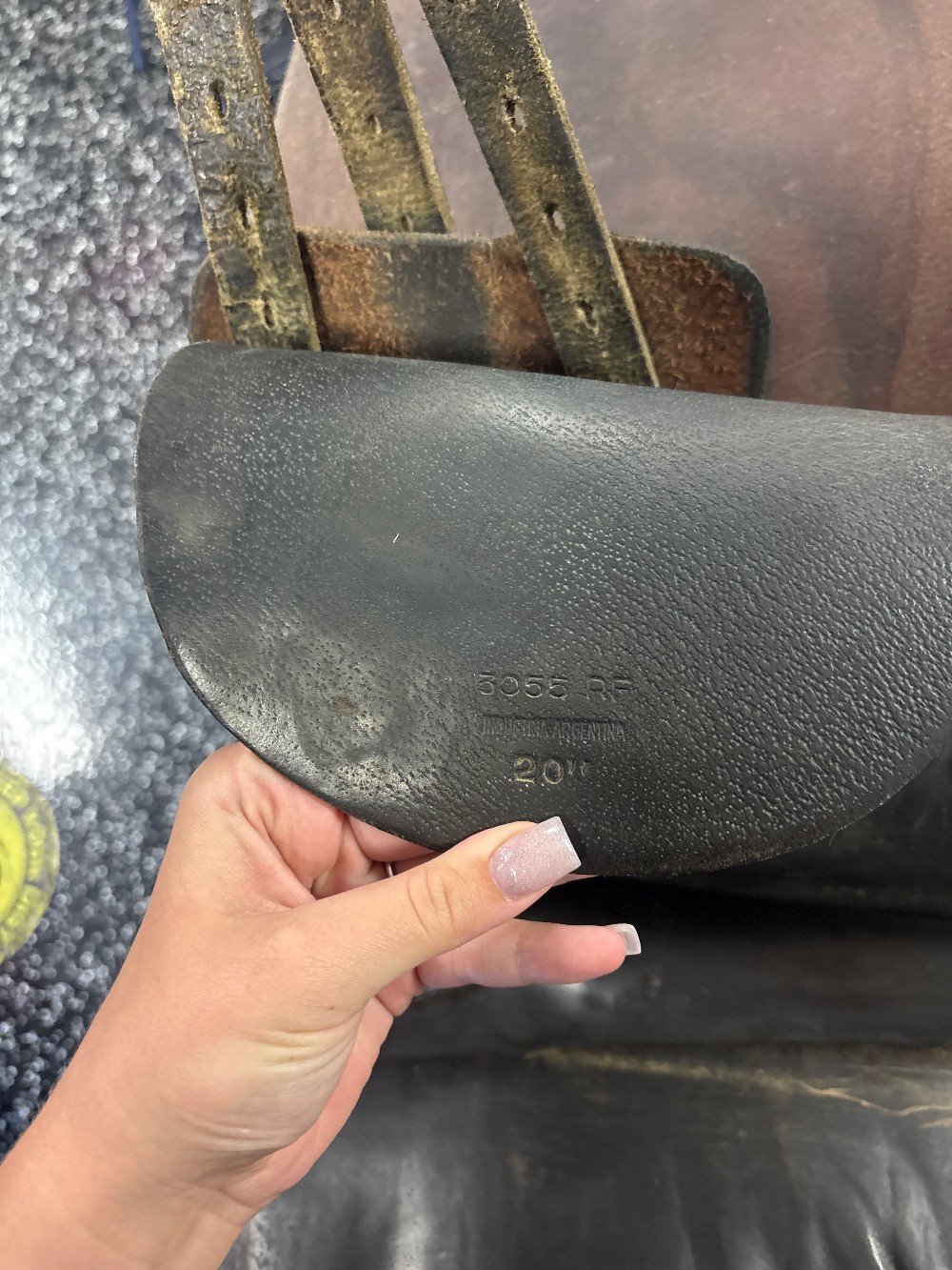 Black flat saddle seat Saddle