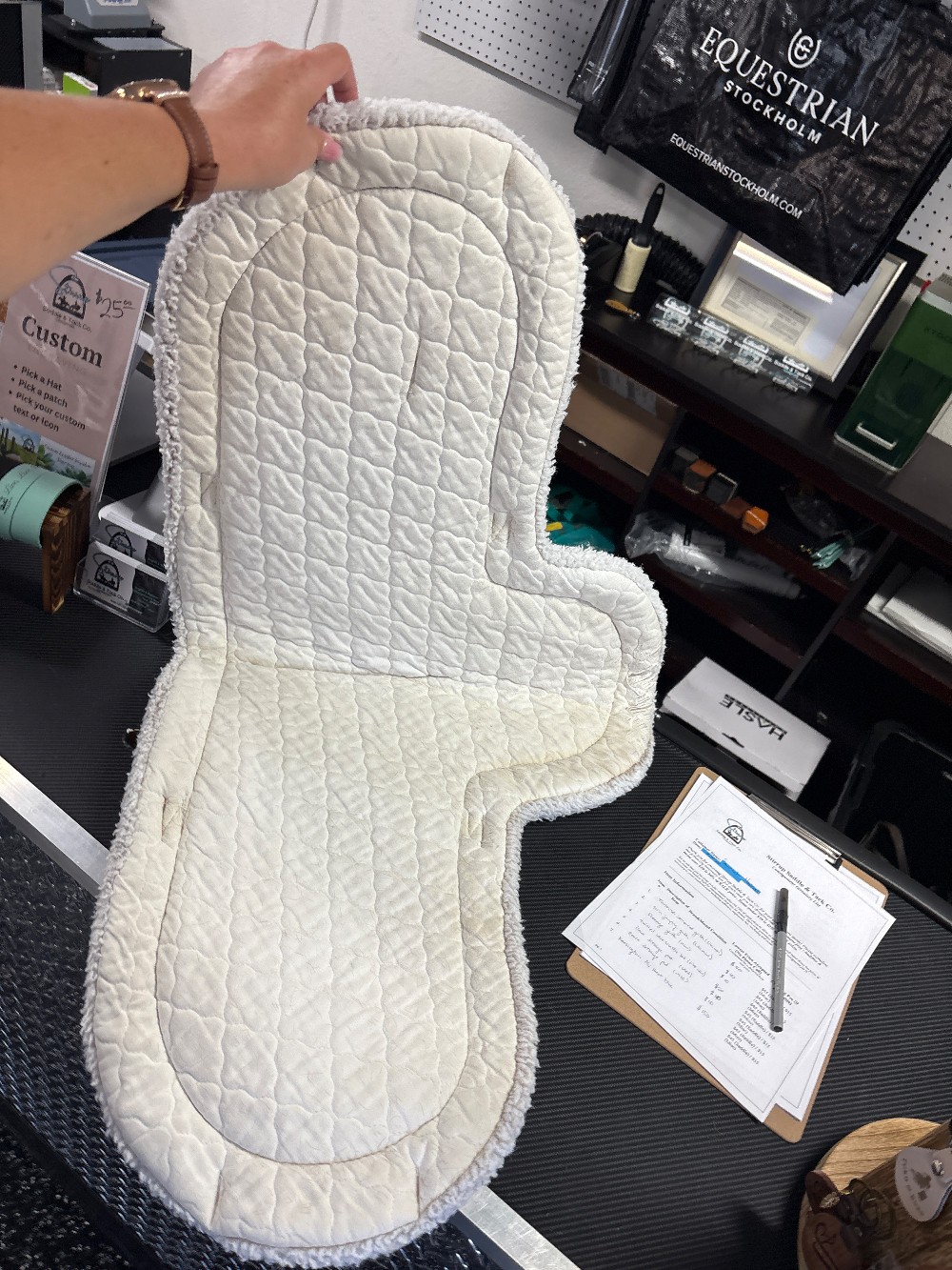 Fleece dressage pad