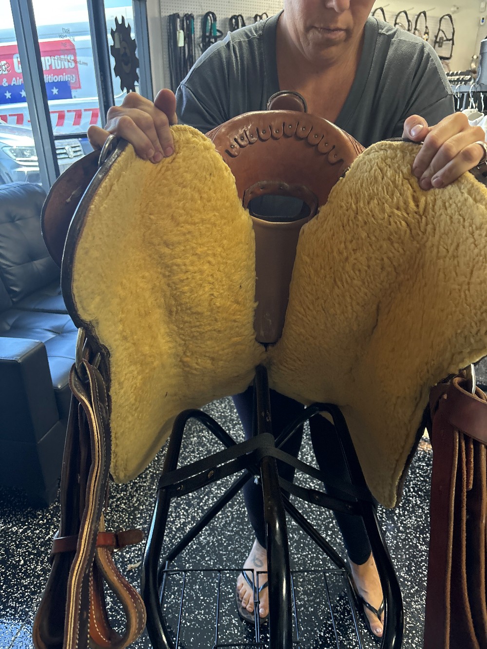 Cactus reining saddle 15.5 8in gullet