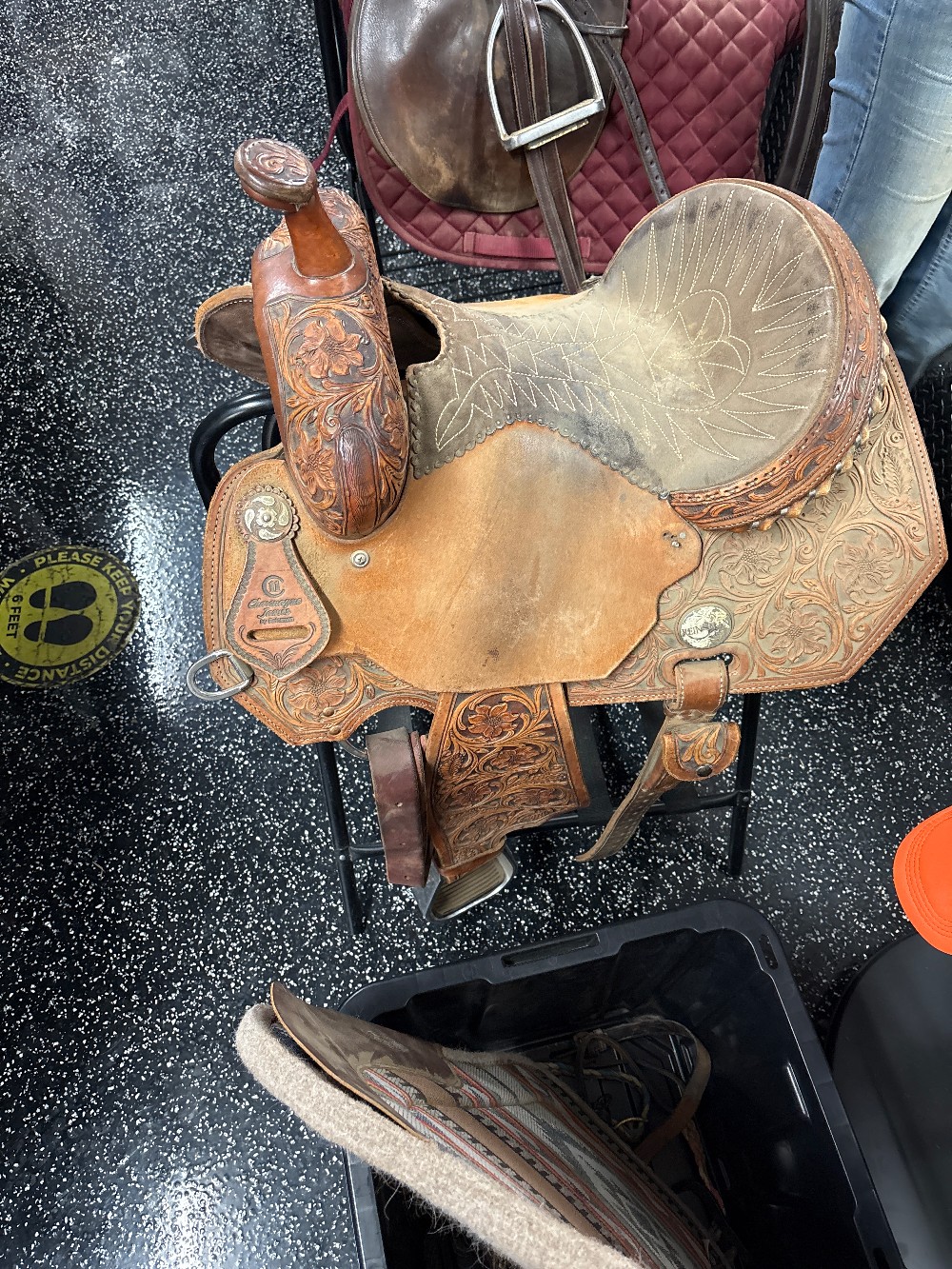 Charmaine James barrel saddle 14.5