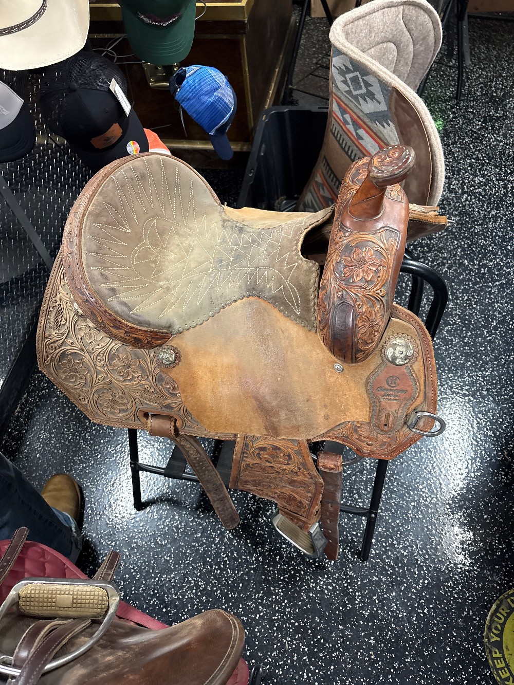 Charmaine James barrel saddle 14.5