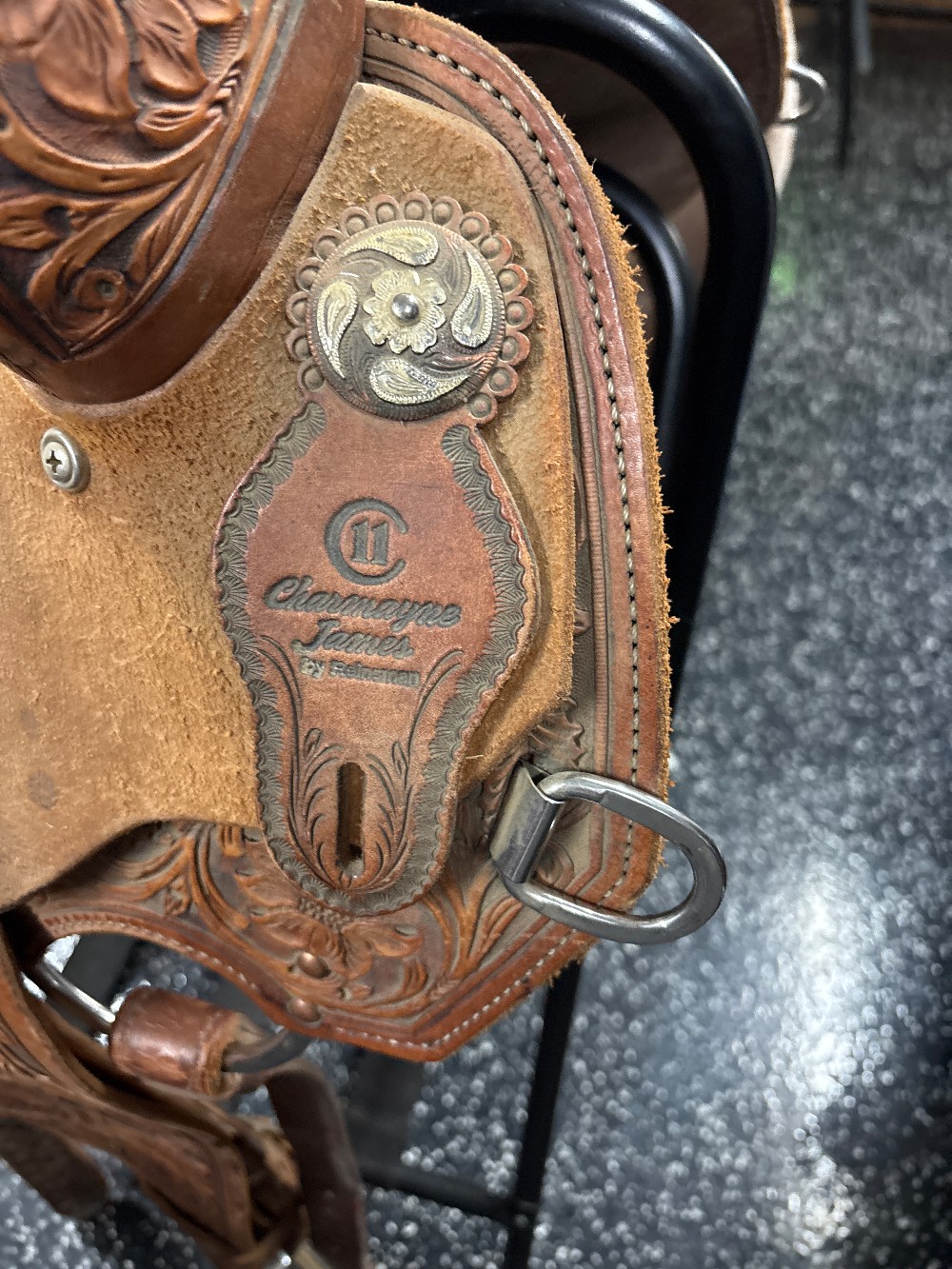 Charmaine James barrel saddle 14.5