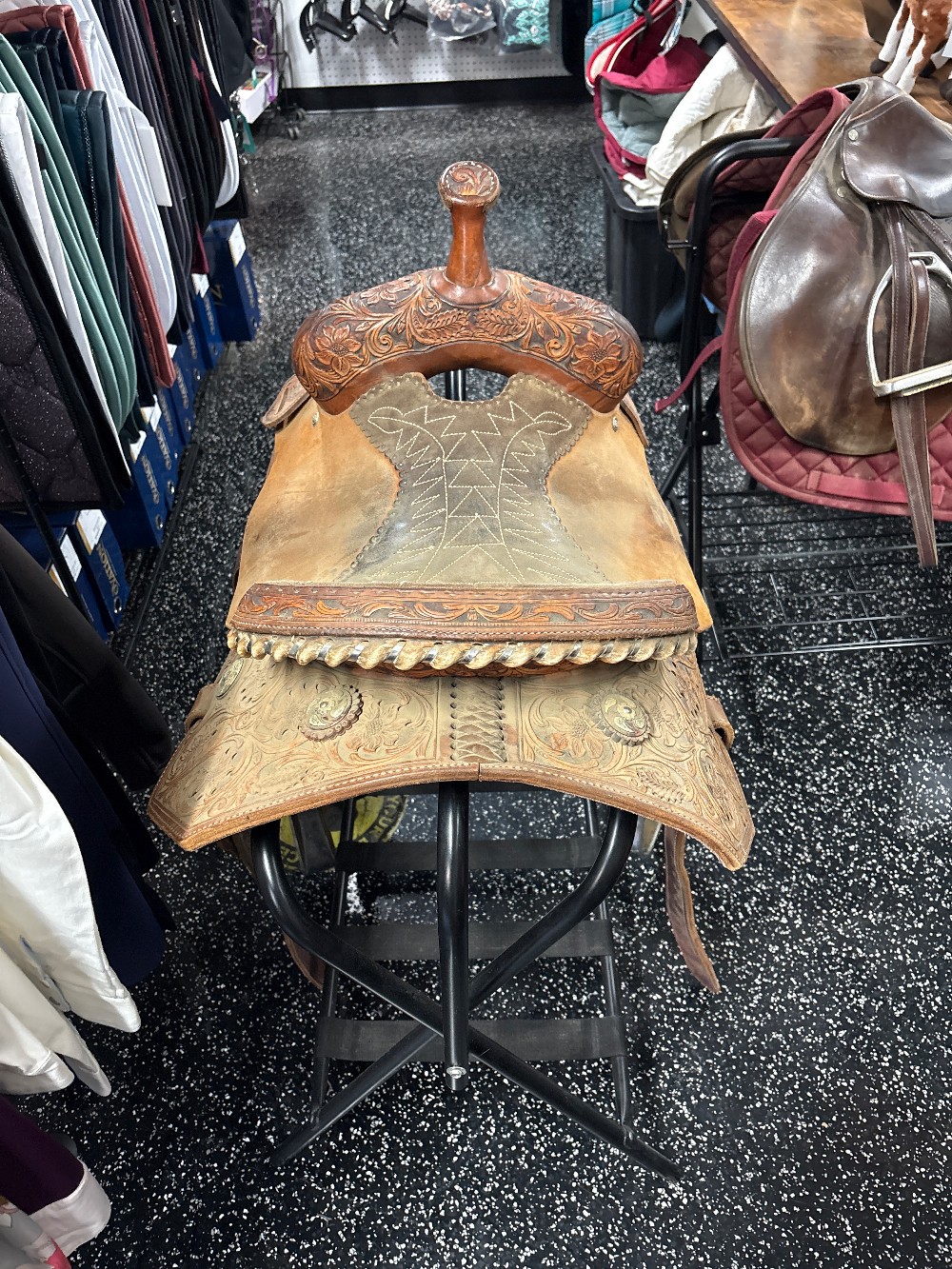 Charmaine James barrel saddle 14.5