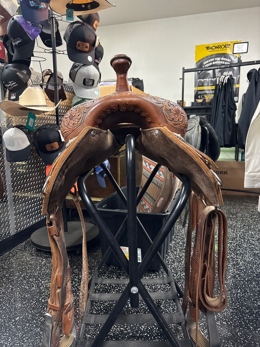 Charmaine James barrel saddle 14.5