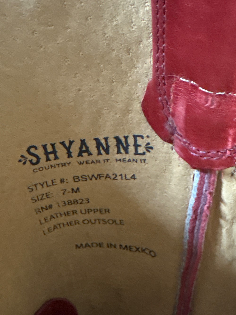 Sheyanne Boots Red W/Floral 7