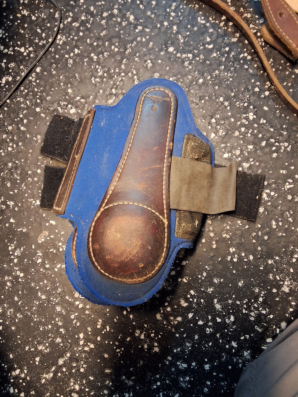 Blue splinter boots
