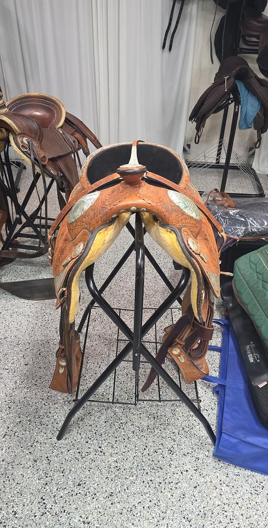 Circle Y equitation saddle with Headstall & breast collar 16.5in