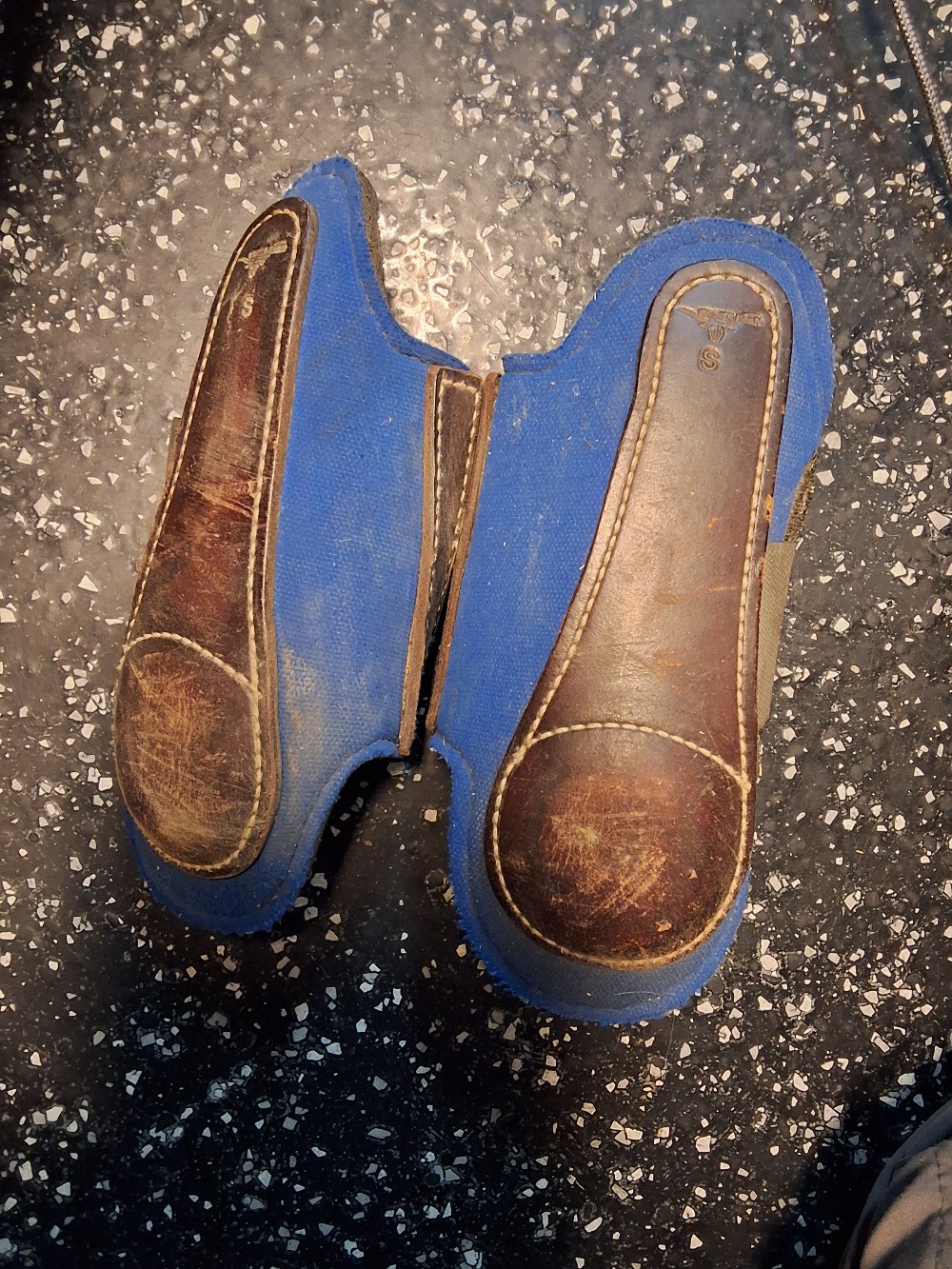 Blue splinter boots