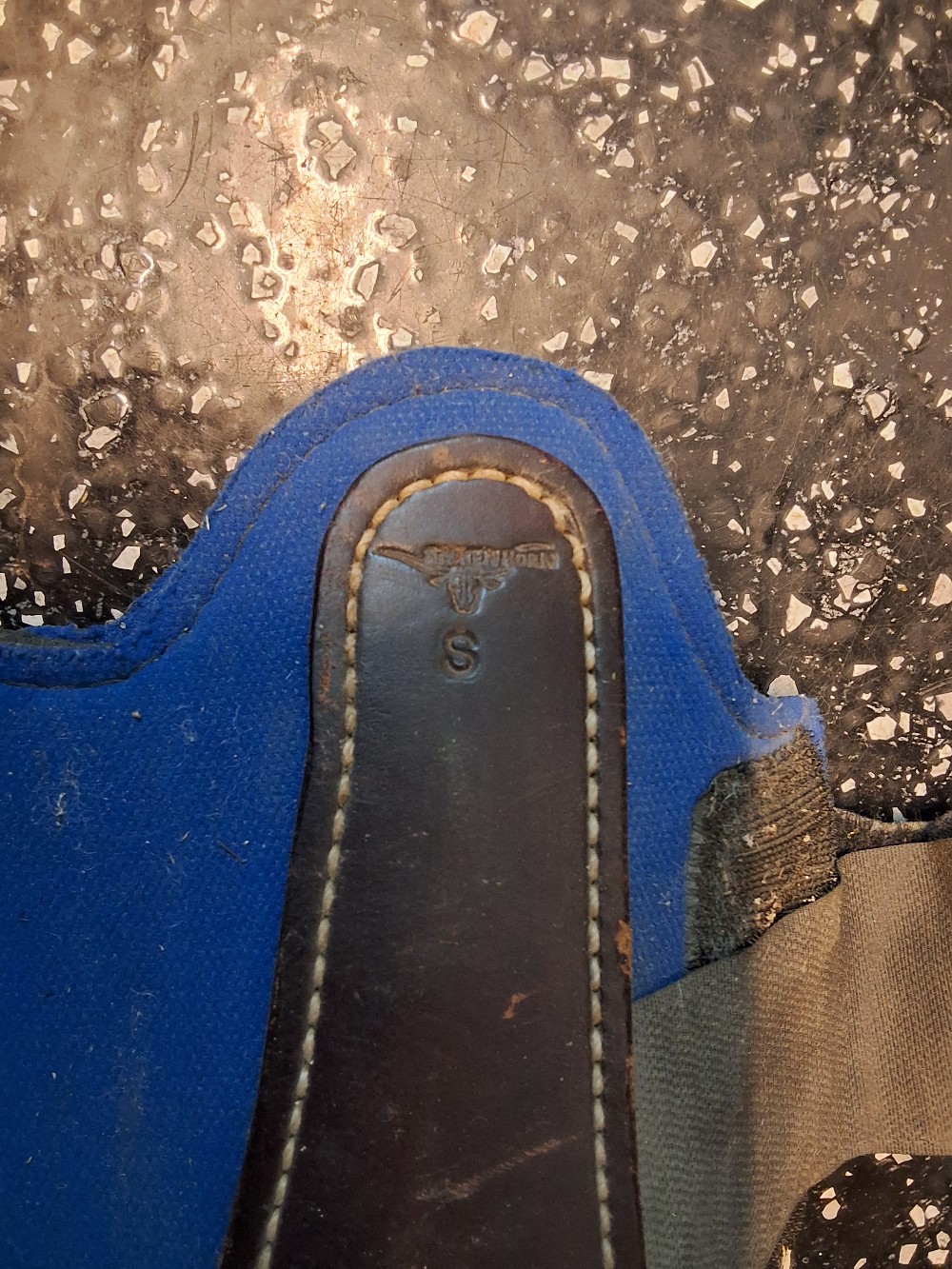 Blue splinter boots