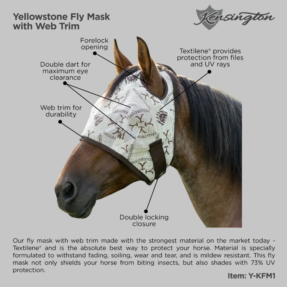 Kensington Yellowstone Fly Mask w/web trim