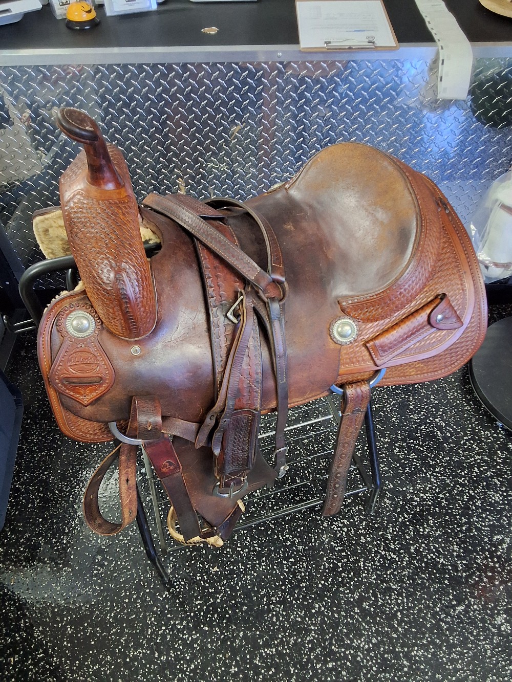 Leddy Cutting Saddle 17 inch 1991
