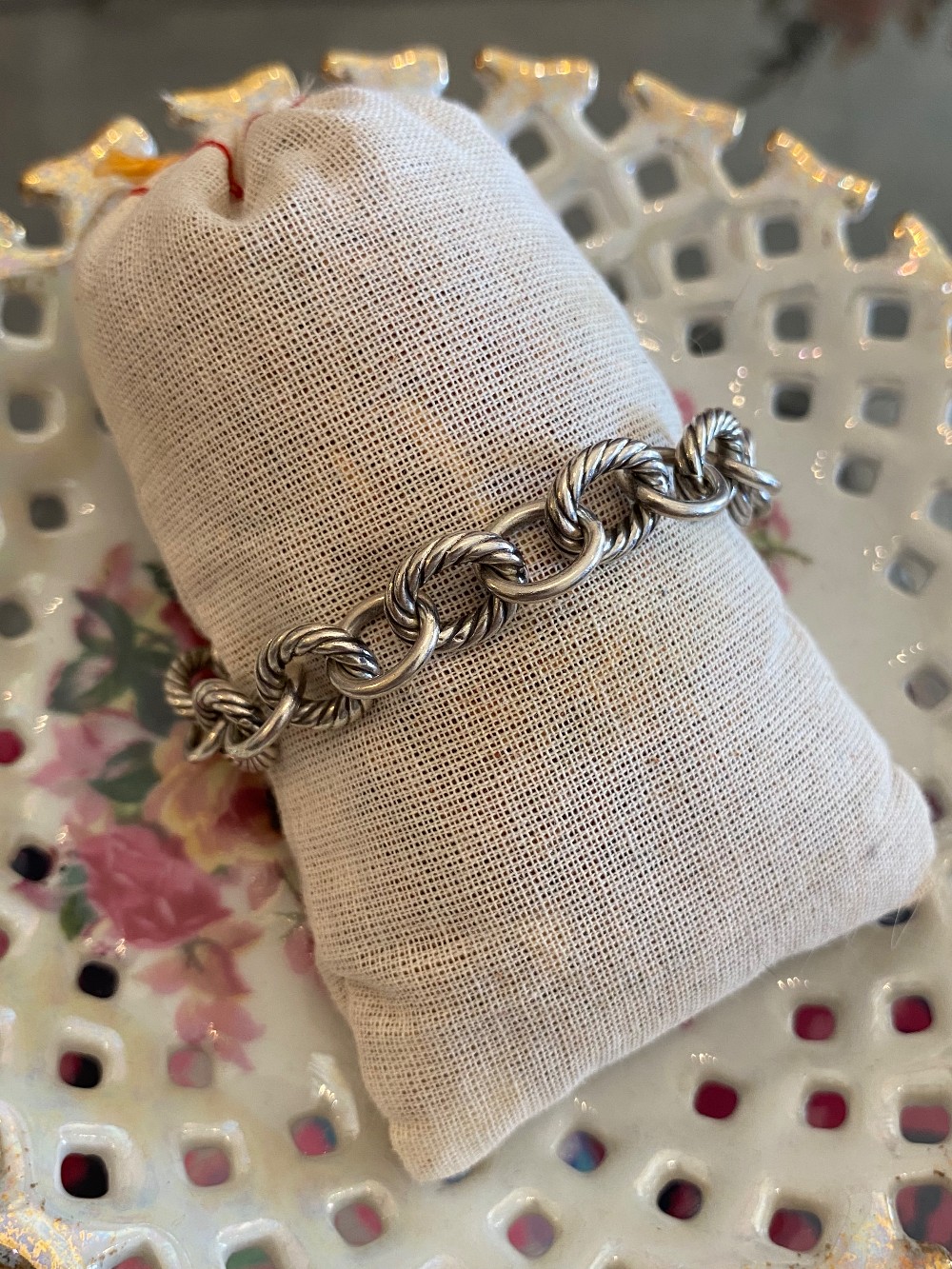 David Yurman sterling silver oval link bracelet