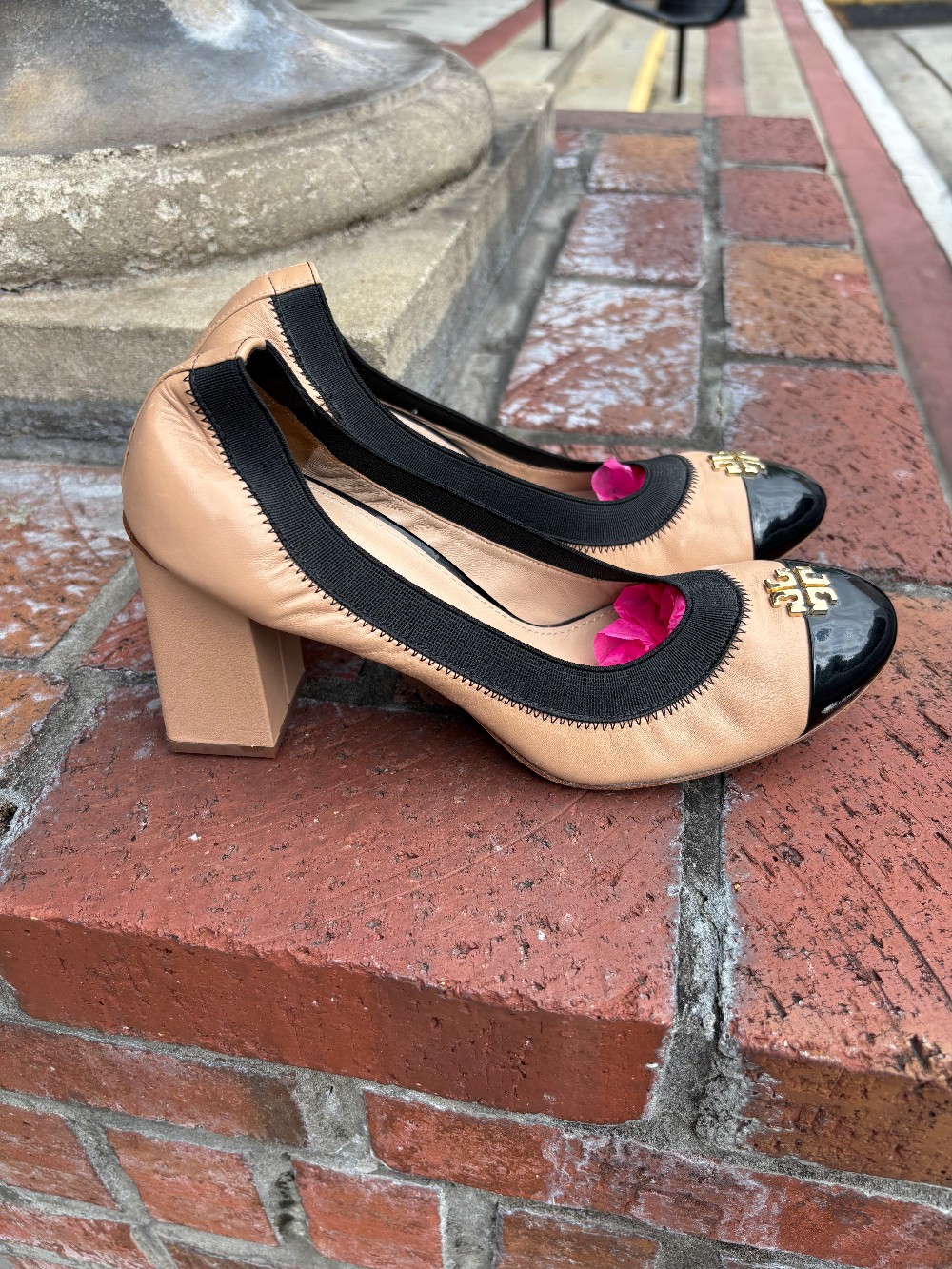 Tory Burch block heels size 8