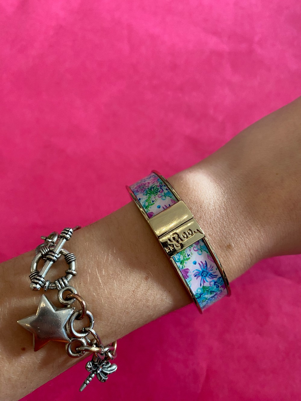 Lilly Pulitzer photodome bangle bracelet