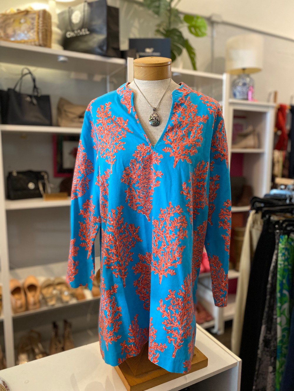 Lilly Pulitzer Ciari coral tunic top size XL