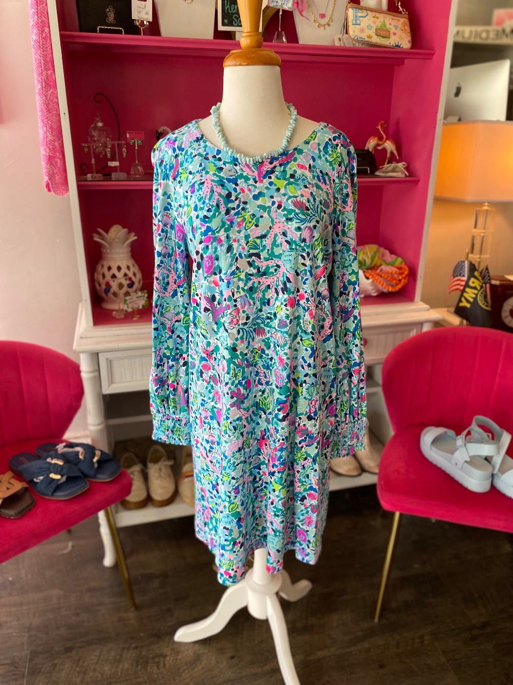 Lilly Pulitzer Diann long sleeve dress size L