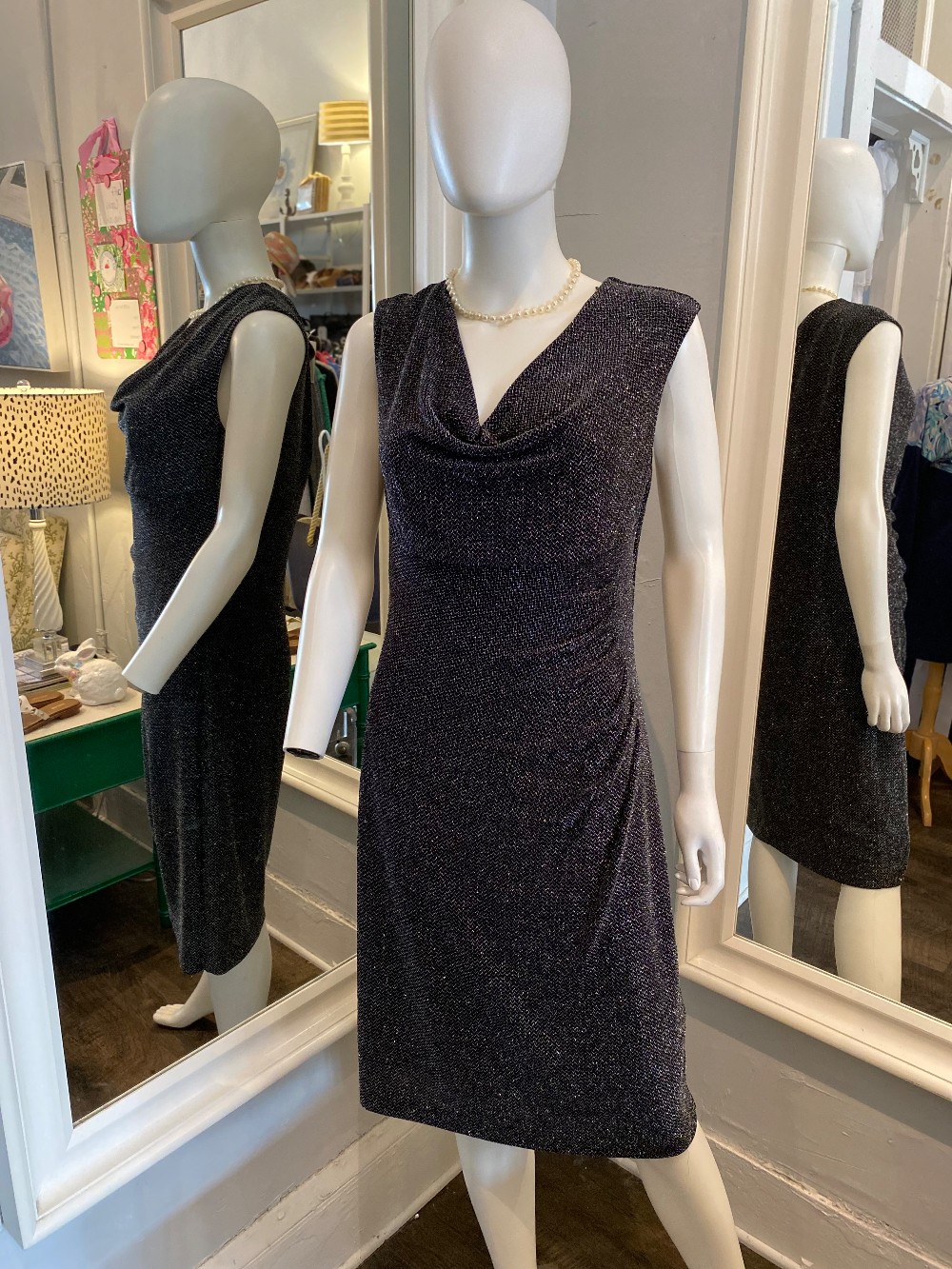 Lauren Ralph Lauren silver cocktail dress size 12