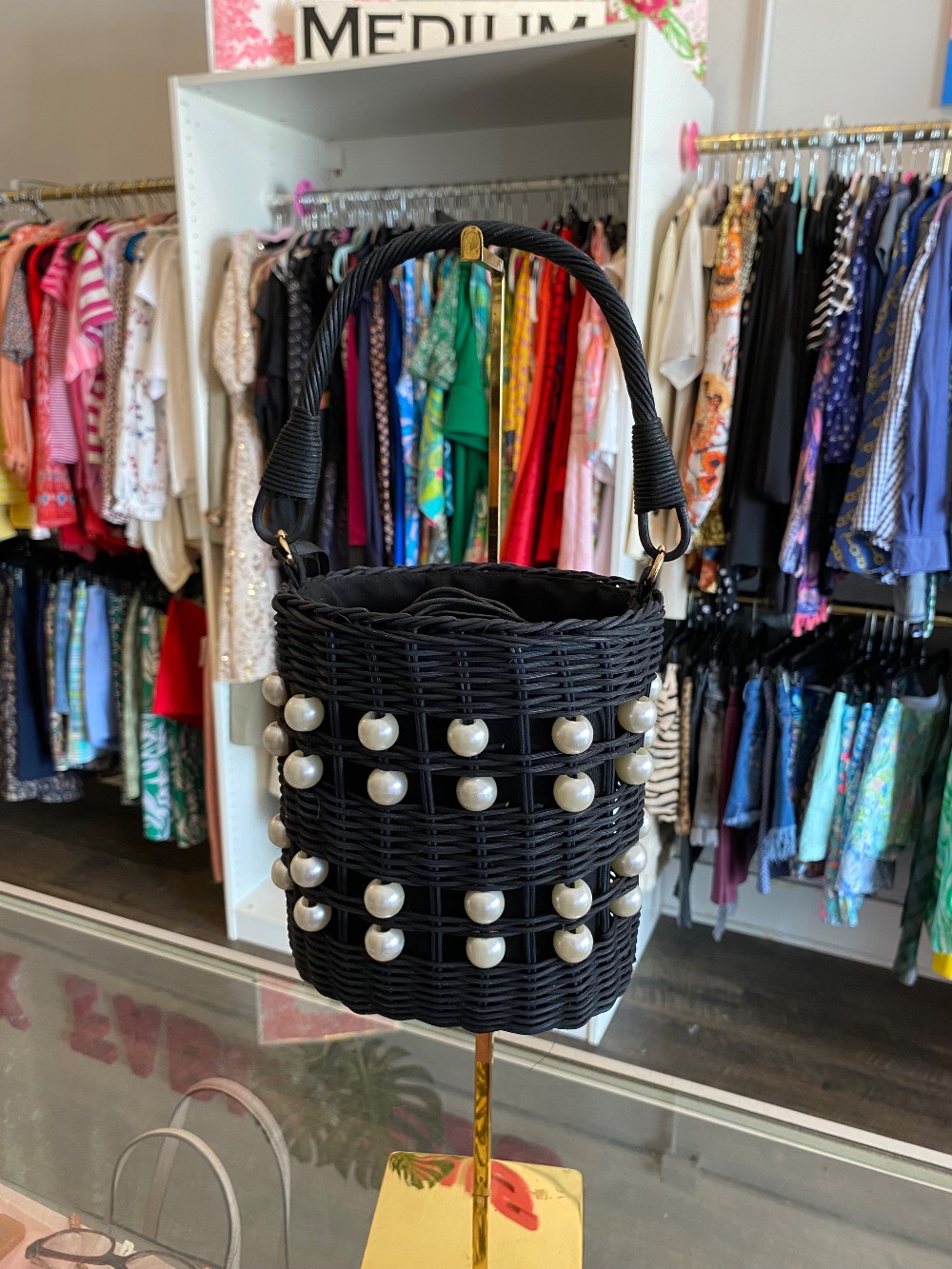 Kate Spade for Target black wicker basket purse