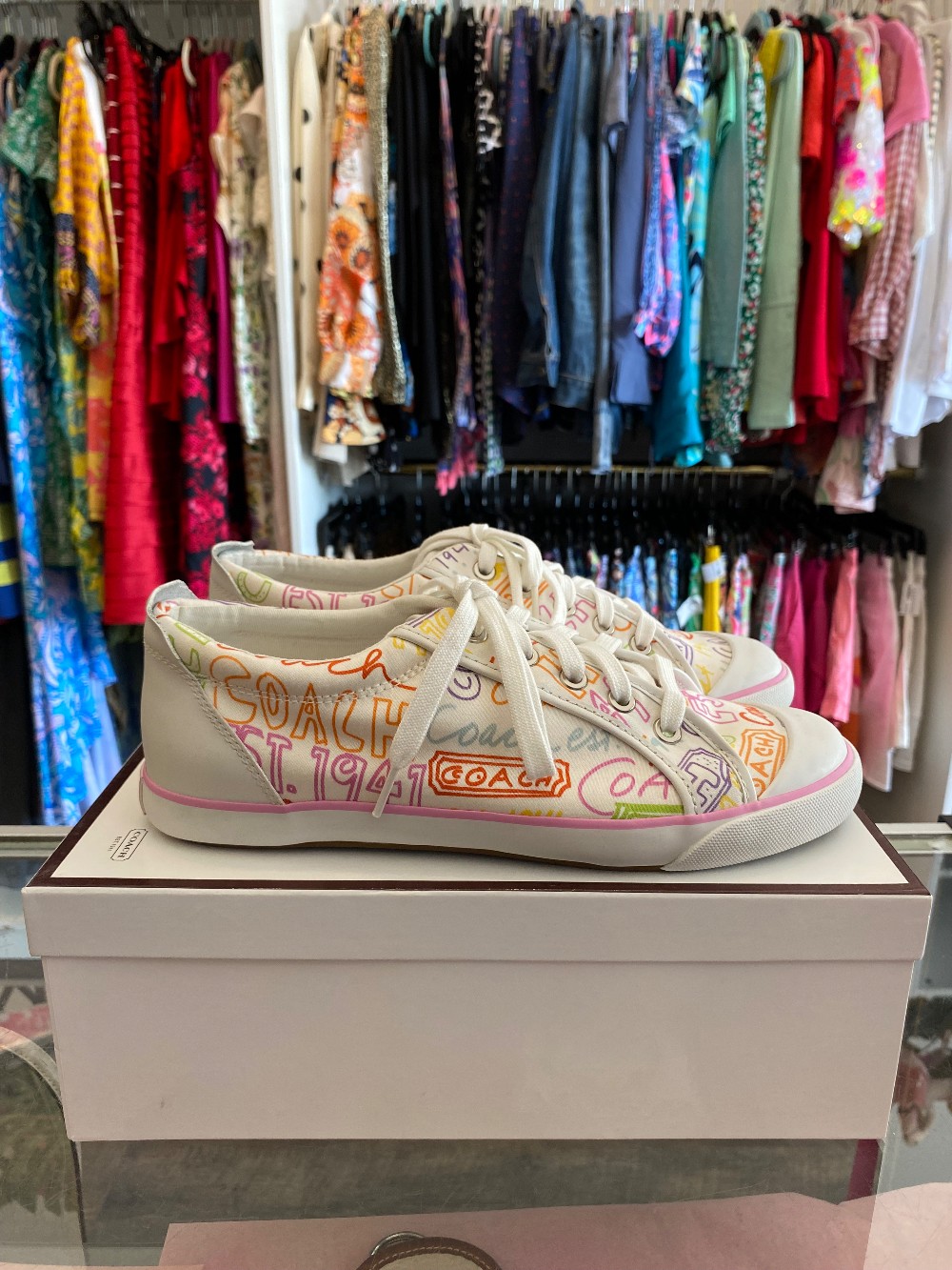 Coach Barrett Graffiti sneakers size 10