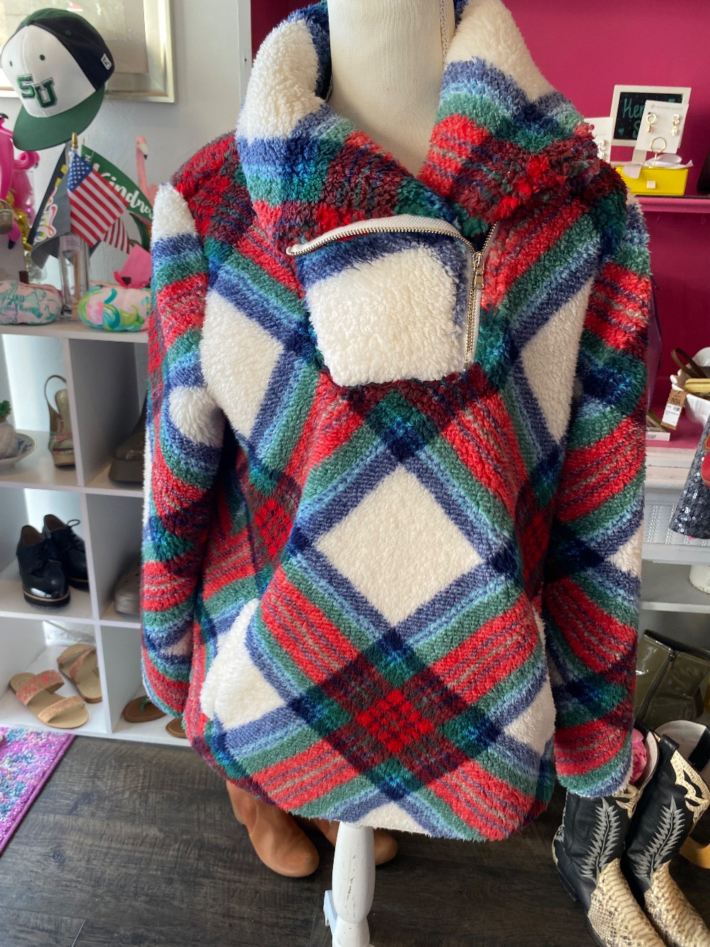 Talbots Christmas Popover size M