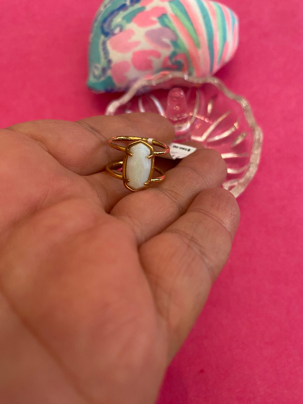 Kendra Scott Elyse Ring Opal - NWT size 6